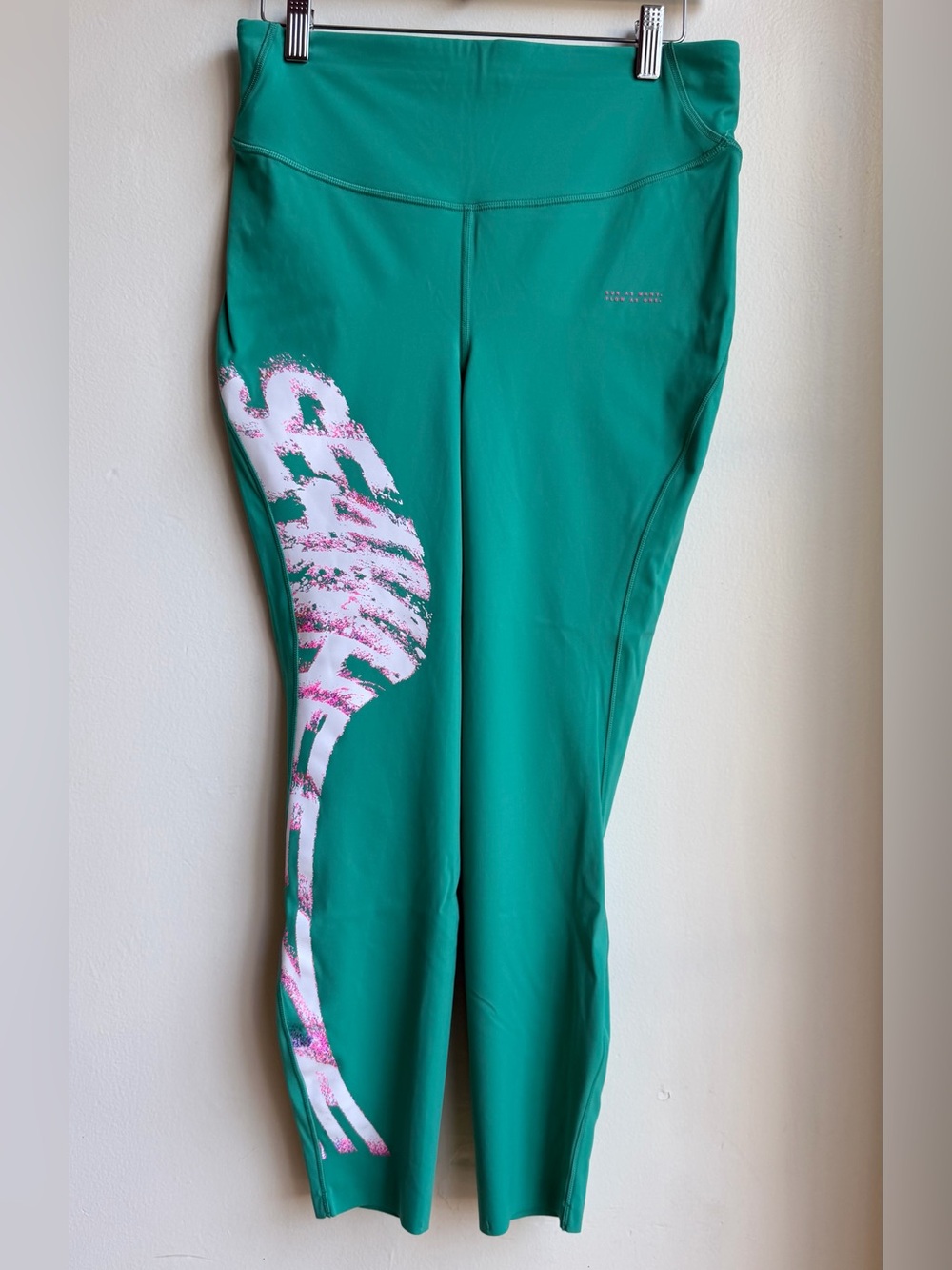 Lululemon SeaWheeze Swift Speed High-Rise Crop Leggings Teal Pink Women’s Sz 10